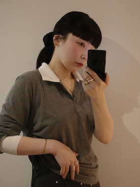 「アイテム（ブレスレット）」を使った、horigamiakaneさん（レディース・156cm）の秋コーディネート