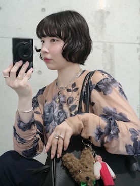 「アイテム（チャーム）」を使った、horigamiakaneさん（レディース・156cm）の夏コーディネート