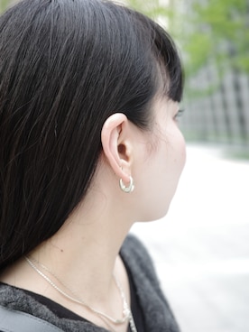 「アイテム（イヤリング）」を使った、horigamiakaneさん（レディース・156cm）の秋コーディネート