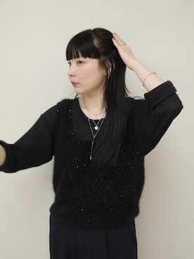 「アイテム（チャーム）」を使った、horigamiakaneさん（レディース・156cm）の冬コーディネート