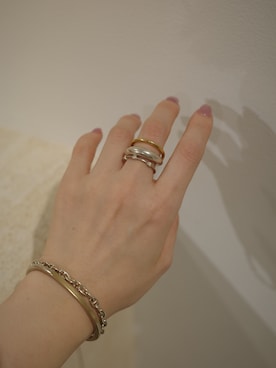 「アイテム（リング）」を使った、horigamiakaneさん（レディース・156cm）の冬コーディネート