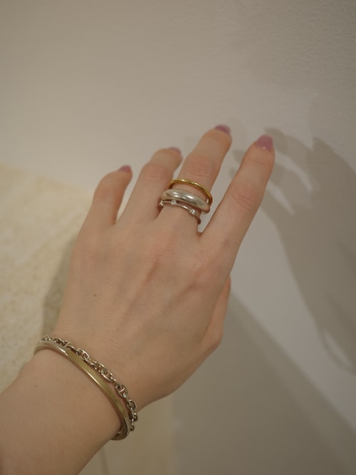 TEN. 指輪 リング SILVER925 18KGP クロスリング レディース メンズ