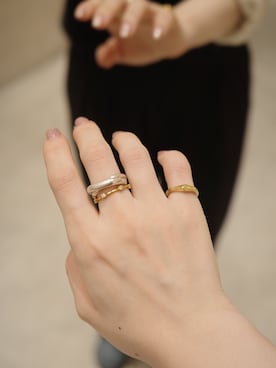 「アイテム（リング）」を使った、horigamiakaneさん（レディース・156cm）の秋コーディネート