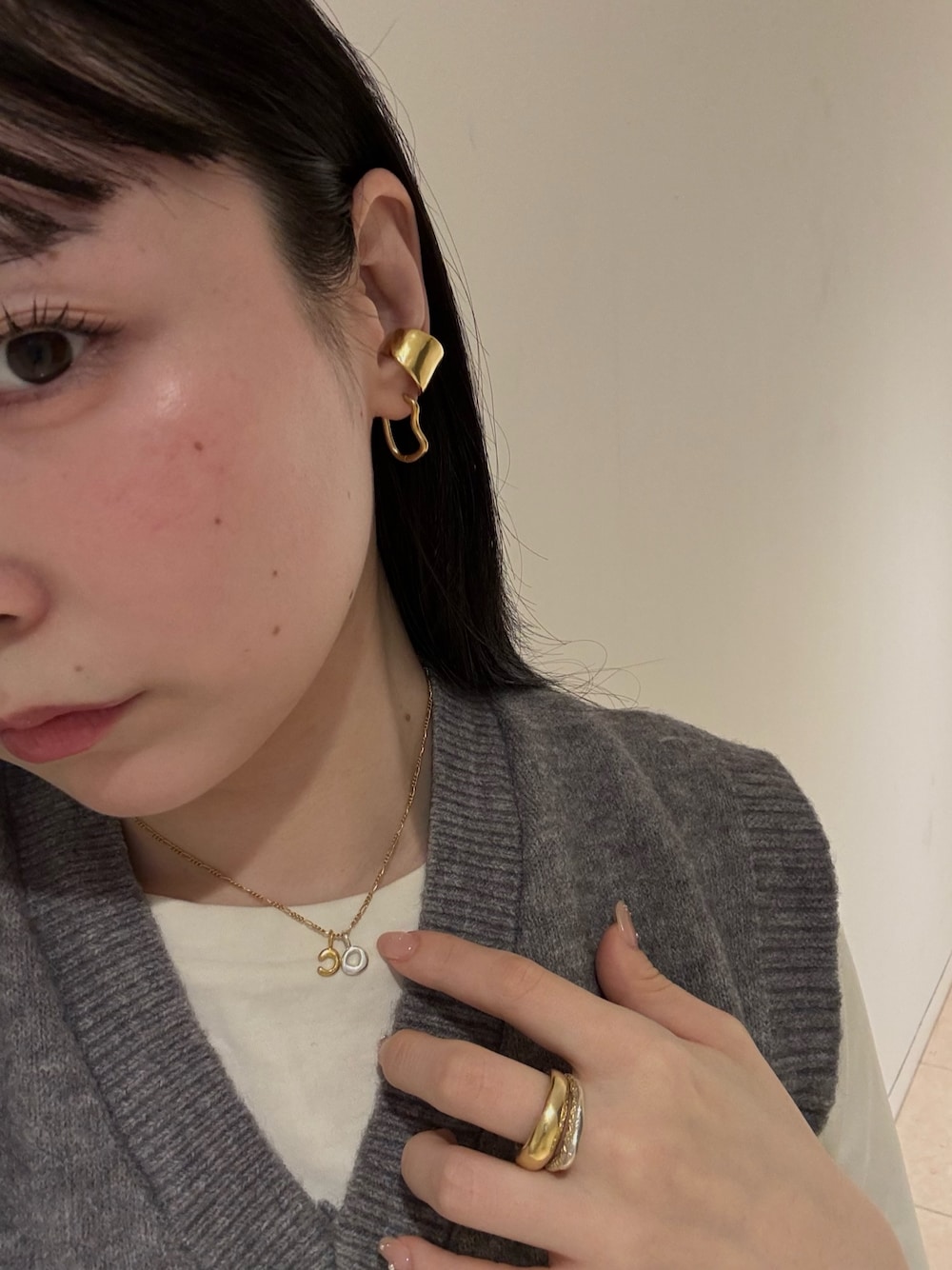 CLANEコラボ TEN. 18KGP カシューピアス TEN.（テン）の「【ZOZO限定】18KGP カシューピアス（ピアス（両