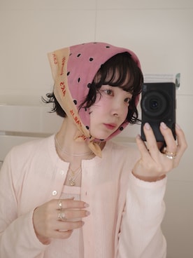 「TEN.（テン）のアイテム（リング）」を使った、horigamiakaneさん（レディース・156cm）の春コーディネート