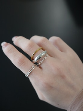 「アイテム（リング）」を使った、horigamiakaneさん（レディース・156cm）の冬コーディネート