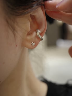 「アイテム（イヤーカフ）」を使った、horigamiakaneさん（レディース・156cm）の冬コーディネート