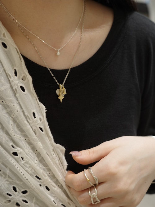 未使用品◇TEN. テン◇ハートシルフィウムネックレス GD◇巾着袋付 ハートシルフィウムネックレス GD