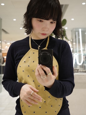 「アイテム（チャーム）」を使った、horigamiakaneさん（レディース・156cm）の冬コーディネート