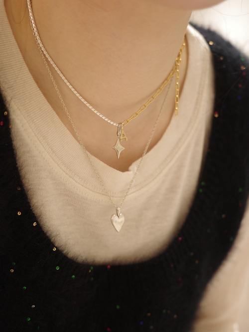 SILVER925 ハートシルフィウムネックレス（ネックレス）｜TEN