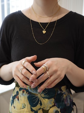 「アイテム（アクセサリー）」を使った、horigamiakaneさん（レディース・156cm）の秋コーディネート