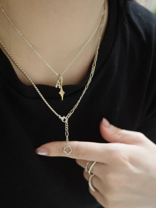 TEN.ネックレス SILVER925 シェードコンビチェーンネックレス SILVER925 シェードコンビチェーンネックレス SV（ネックレス