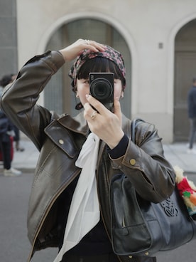 「アイテム（ブレスレット）」を使った、horigamiakaneさん（レディース・156cm）の秋コーディネート