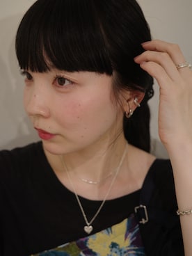 「アイテム（ピアス（両耳用））」を使った、horigamiakaneさん（レディース・156cm）の秋コーディネート
