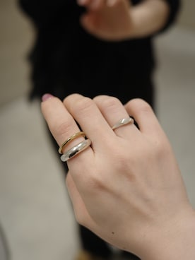 「アイテム（リング）」を使った、horigamiakaneさん（レディース・156cm）の秋コーディネート