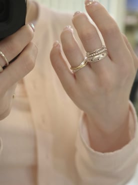 「TEN.（テン）のアイテム（リング）」を使った、horigamiakaneさん（レディース・156cm）の春コーディネート