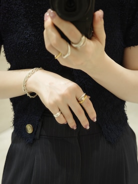 「アイテム（ブレスレット）」を使った、horigamiakaneさん（レディース・156cm）の秋コーディネート