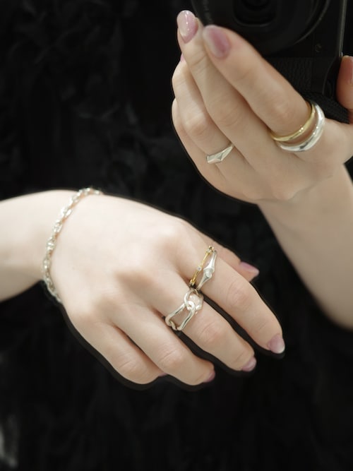 TEN. 指輪 リング SILVER925 18KGP クロスリング レディース メンズ