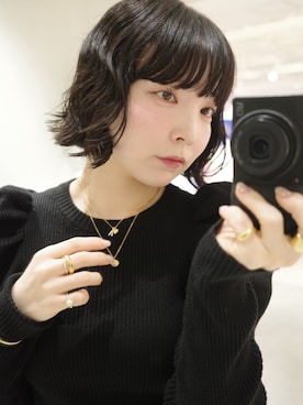 「アイテム（チャーム）」を使った、horigamiakaneさん（レディース・156cm）の冬コーディネート