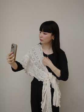 「アイテム（アクセサリー）」を使った、horigamiakaneさん（レディース・156cm）の秋コーディネート