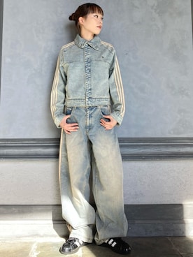 「アイテム（デニムジャケット）」を使った、yeさん（レディース・164cm）の秋コーディネート
