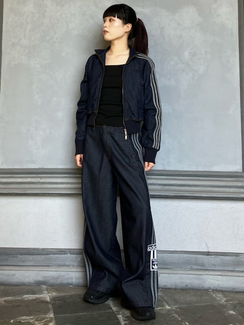 adidas（アディダス） ワイドパンツ ジーンズ デニム デニムパンツ