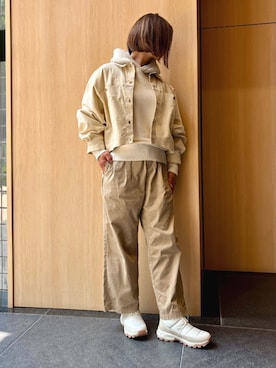 「アイテム（レインシューズ）」を使った、asamiさん（レディース・160cm）の冬コーディネート