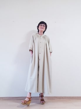 「アイテム（ワンピース/ドレス）」を使った、サチエさん（レディース・158cm・40代）の夏コーディネート