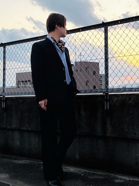 「アイテム（テーラードジャケット）」を使った、ひろぼっくりさん（メンズ・167cm）の冬コーディネート