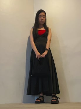 「GU（ジーユー）のアイテム（キャミソール）」を使った、ことりのガワ。さん（レディース・151cm）の夏コーディネート