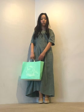 「アイテム（パンプス、グリーン系）」を使った、ことりのガワ。さん（レディース・151cm）の夏コーディネート