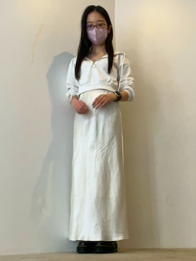「Dr. Martens（ドクターマーチン）のDr.Martens/ドクターマーチン/1461 QUAD 3 ホール シューズ（ブーツ、ブラック系）」を使った、ことりのガワ。さん（レディース・151cm）の春コーディネート