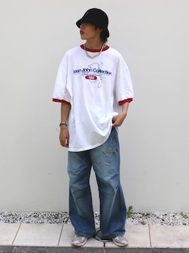 「SEANJOHN（ショーンジョン）のアイテム（トップス）」を使った、ryonryonさん（メンズ・182cm）の夏コーディネート