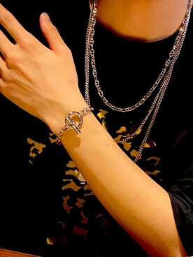 ブレスレットを使った アクセサリー重ね付け のメンズ人気ファッションコーディネート Wear