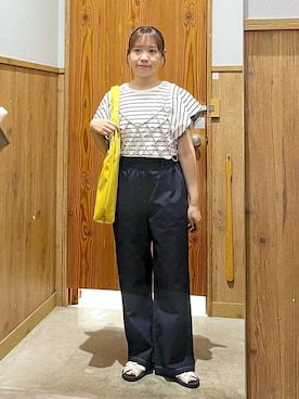 「アイテム（ベスト、シルバー系）」を使った、yukiさん（レディース・154cm）の夏コーディネート