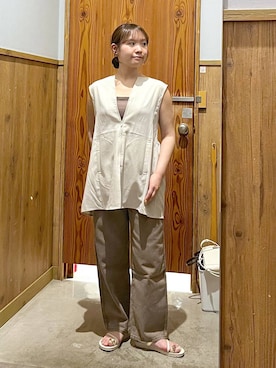 「アイテム（キャミソール）」を使った、yukiさん（レディース・154cm・20代）の夏コーディネート