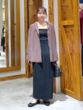 「アイテム（バレエシューズ）」を使った、yukiさん（レディース・154cm）の夏コーディネート