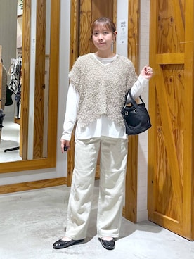 「アイテム（バレエシューズ）」を使った、yukiさん（レディース・154cm）の秋コーディネート