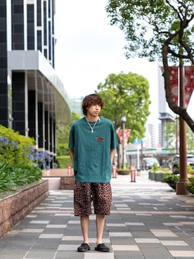 「Schott(ショット)のアイテム(パンツ)」を使った、taijuさん(メンズ・173cm)の夏コーディネート