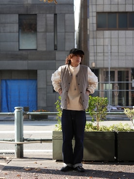 「schott（ショット）のアイテム（その他アウター）」を使った、taijuさん（メンズ・173cm）の秋コーディネート
