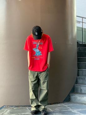 「schott（ショット）のアイテム（その他パンツ）」を使った、taijuさん（メンズ・173cm）の夏コーディネート