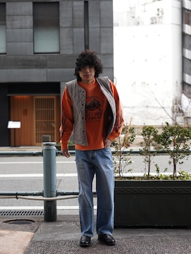 「schott（ショット）のアイテム（その他アウター）」を使った、taijuさん（メンズ・173cm）の冬コーディネート