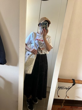 「BEN DAVIS（ベンデイビス）のアイテム（キャップ）」を使った、eriさん（レディース・152cm）の秋コーディネート