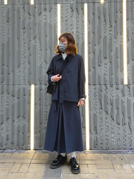 「日系极简」｜「アイテム（シューズ）」を使った、nicyuさん（レディース・160cm）の冬コーディネート