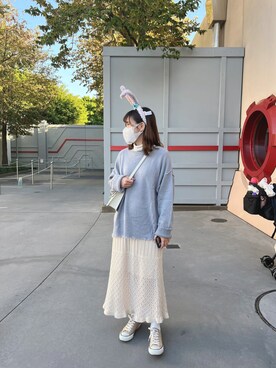 「日系极简」｜「アイテム（スニーカー）」を使った、nicyuさん（レディース・160cm）の冬コーディネート