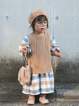 「アイテム（その他）」を使った、ゆちさん（キッズ・80cm）の秋コーディネート