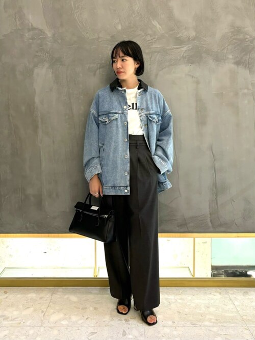 AEWEN MATOPH＞2WAYカラー デニム ブルゾンを使った人気ファッション