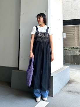 「ASTRAET（アストラット）のアイテム（パンツ）」を使った、Izumisawa karinさん（レディース・165cm）の夏コーディネート