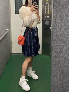 「TORY BURCH（トリーバーチ）のアイテム」を使った、しのかさん（レディース・158cm）の夏コーディネート