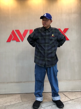 「AVIREX（アヴィレックス）のアイテム（キャップ）」を使った、Takedaさん（メンズ・164cm）の秋コーディネート
